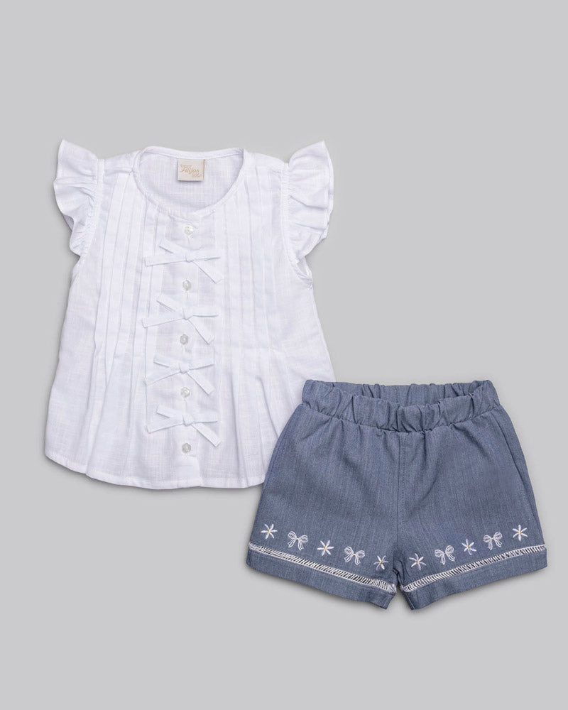 Conjunto Blusa e Short Linho - ANJOS BABY