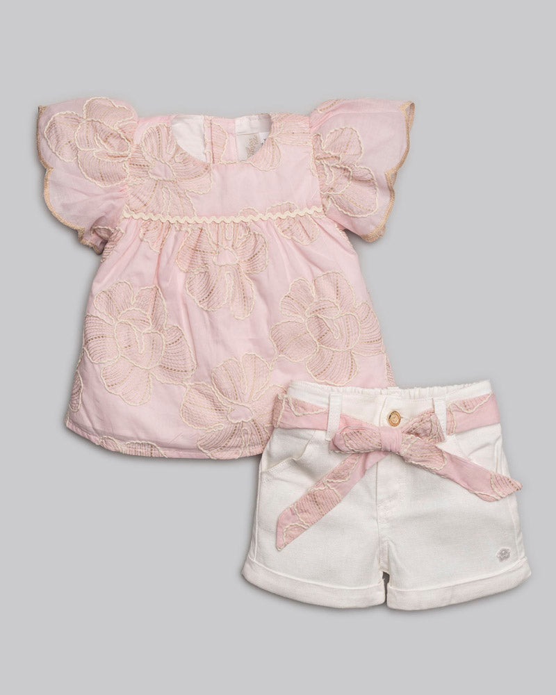 Conjunto Blusa e Short em Linho - ANJOS BABY