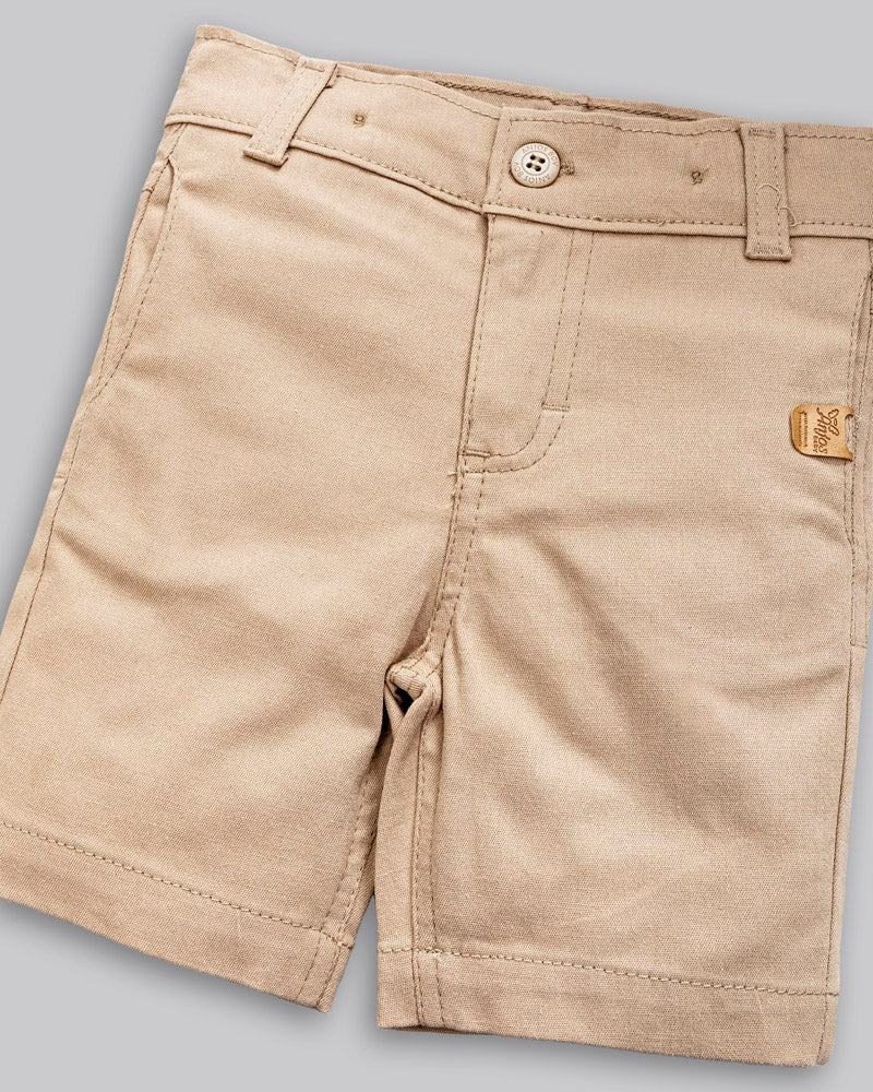 Conjunto Camisa Maquinetado Xadrez e Bermuda Sarja - ANJOS BABY