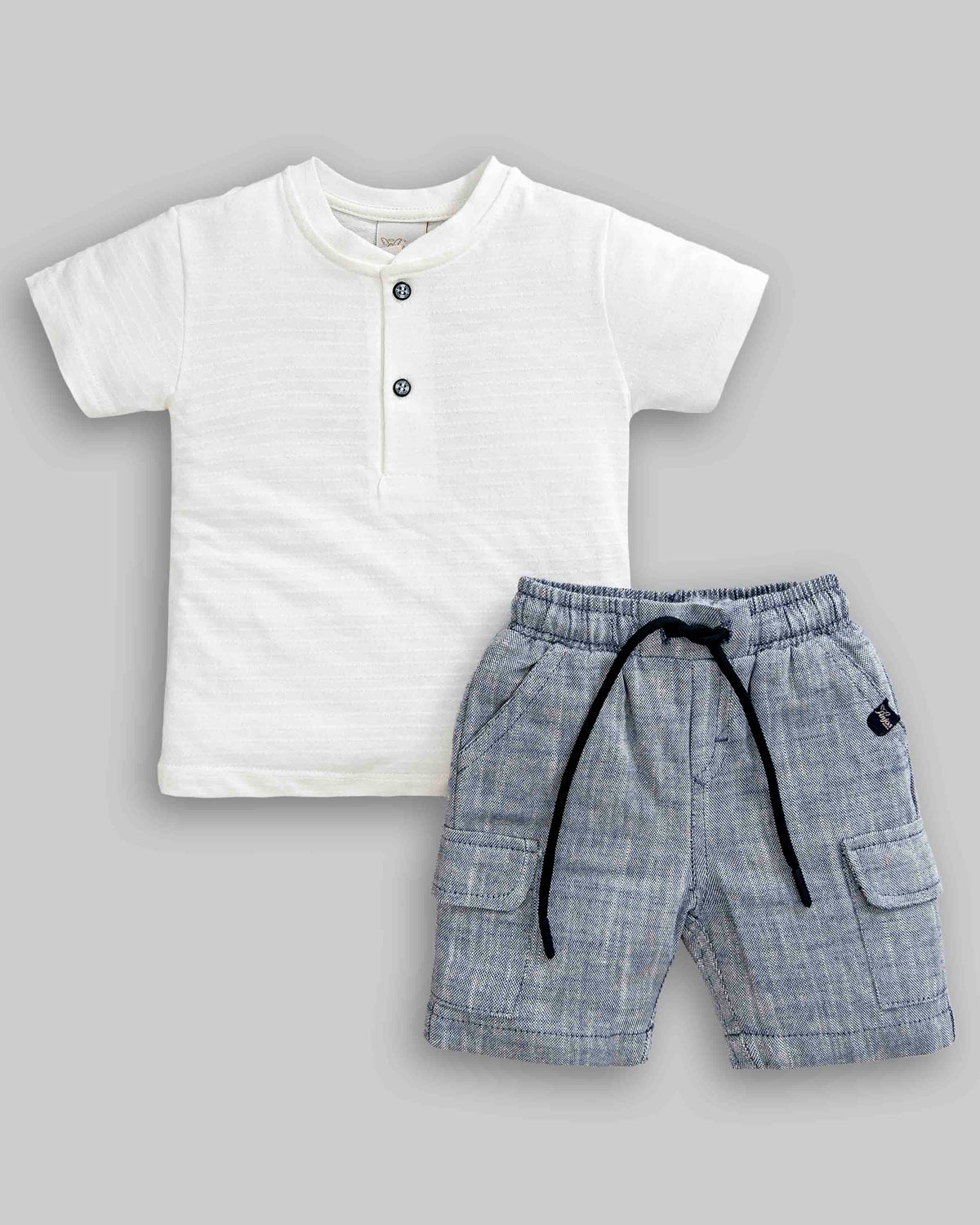 Conjunto Camiseta Malha e Bermuda Viscolinho - ANJOS BABY