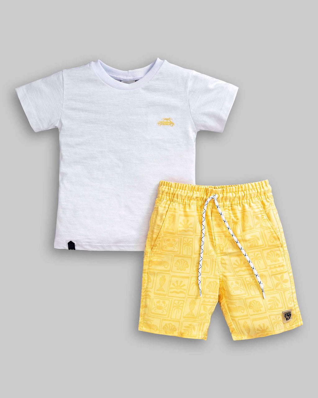 Conjunto Camiseta Malha e Bermuda Microfibra - ANJOS BABY