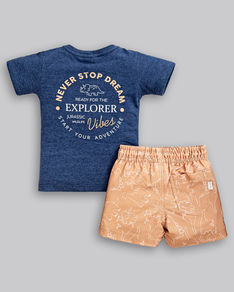 Conjunto Camiseta Malha e Short Tactel - ANJOS BABY