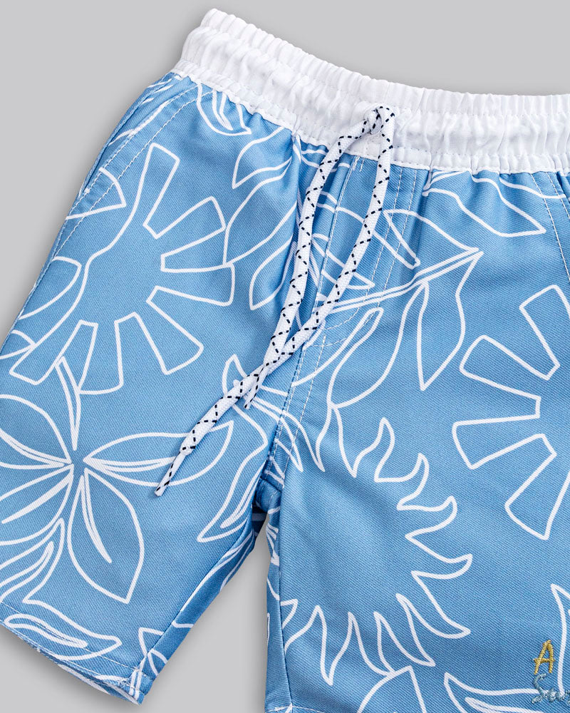 Conjunto Bebê Menino Blusa Algodão e Bermuda Microfibra Praia - Anjos Baby Tam 1
