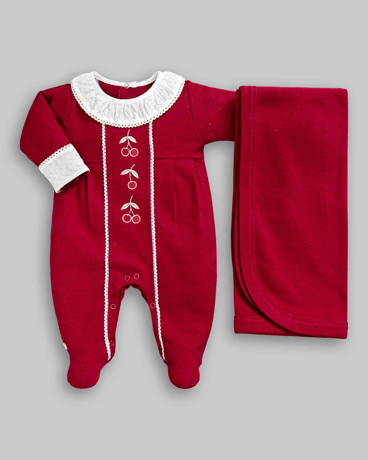 Kit Macacão Malha Tricot Tam P - ANJOS BABY
