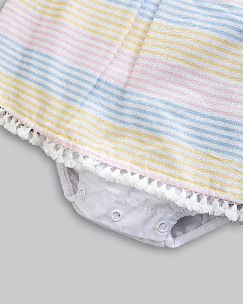 Macacão Curto Tricoline Flamê - ANJOS BABY