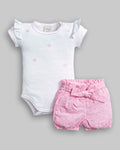 Conjunto Body Suedine Manga Curta e Short Laise  - ANJOS BABY
