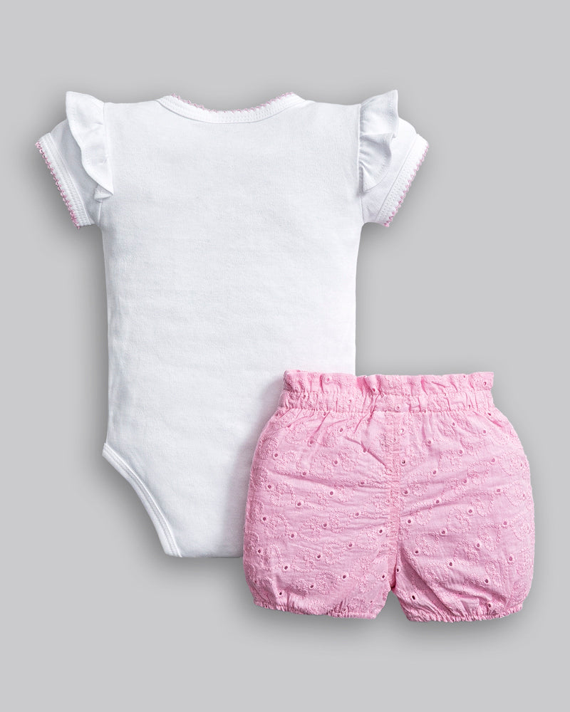 Conjunto Body Suedine Manga Curta e Short Laise  - ANJOS BABY