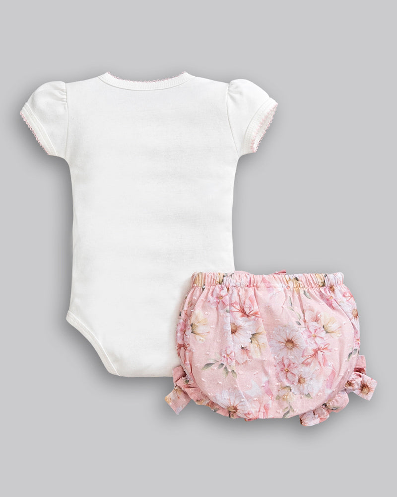 Conjunto Body Suedine Manga Curta e Short Voil - ANJOS BABY