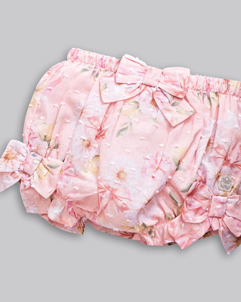 Conjunto Body Suedine Manga Curta e Short Voil - ANJOS BABY