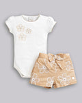 Conjunto Body Manga Curta Suedine e Short Laise - ANJOS BABY