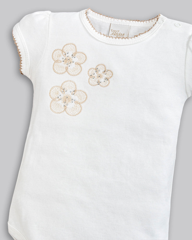 Conjunto Body Manga Curta Suedine e Short Laise - ANJOS BABY