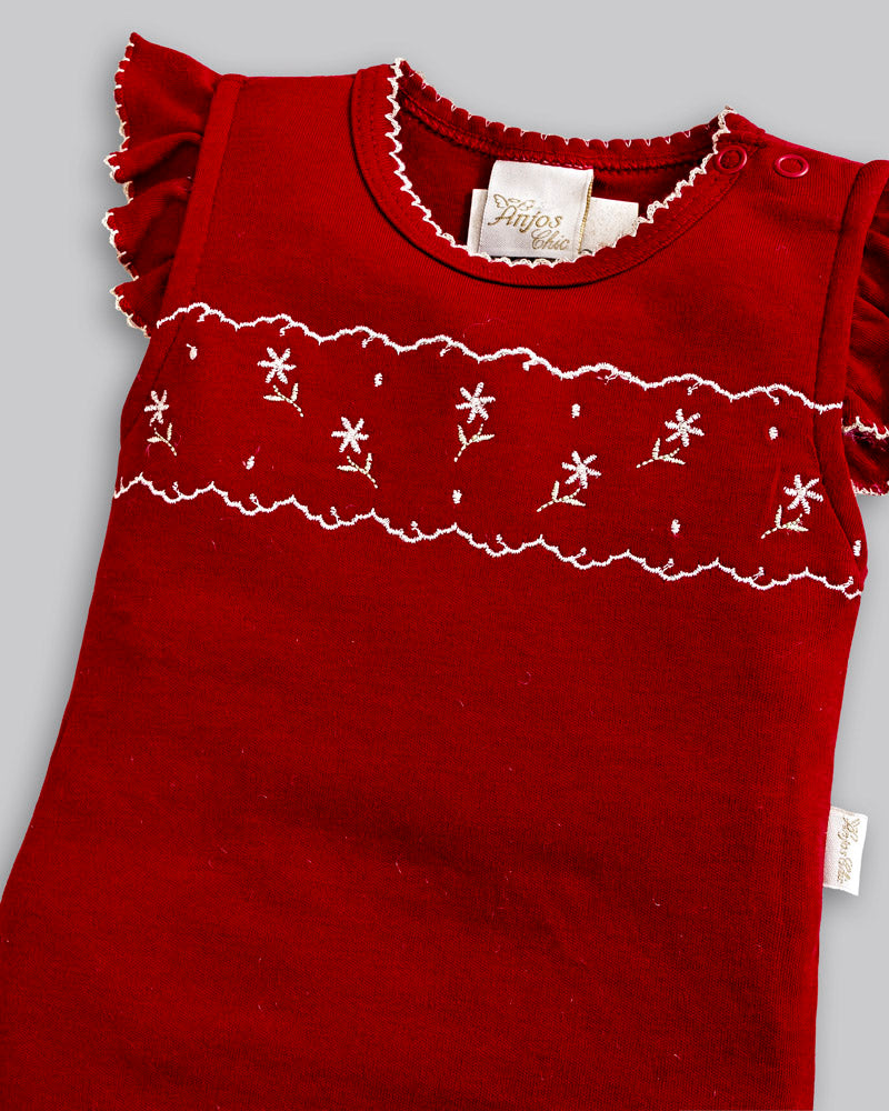 Conjunto Body Suedine Manga Curta e Short Linho - ANJOS BABY