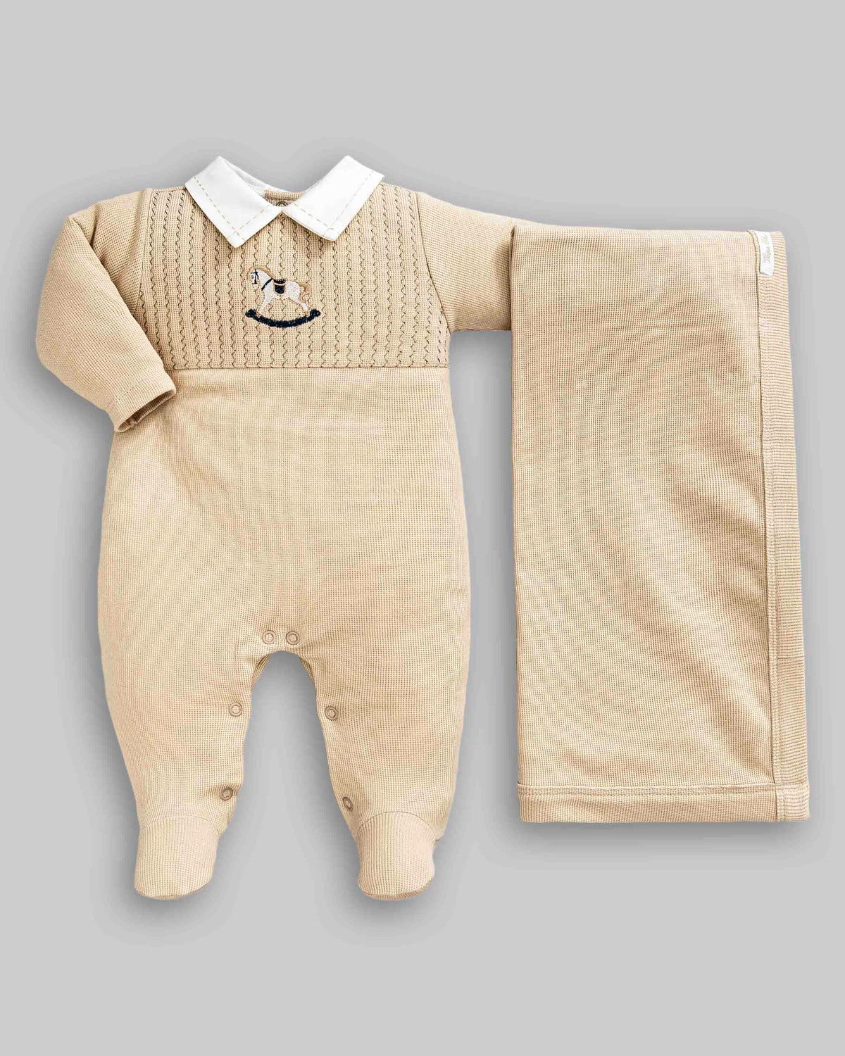 Kit Macacão Malha Tricot Tam P - ANJOS BABY