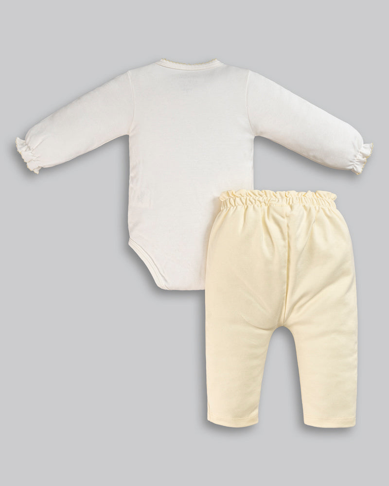 Conjunto Body Longo e Calça em Algodão Pima - ANJOS BABY
