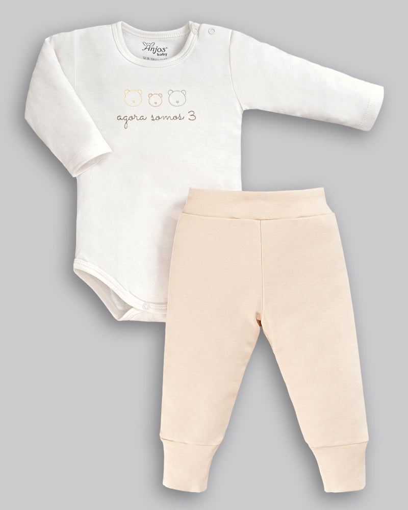 Conjunto Body Manga Longa e Calça - ANJOS BABY
