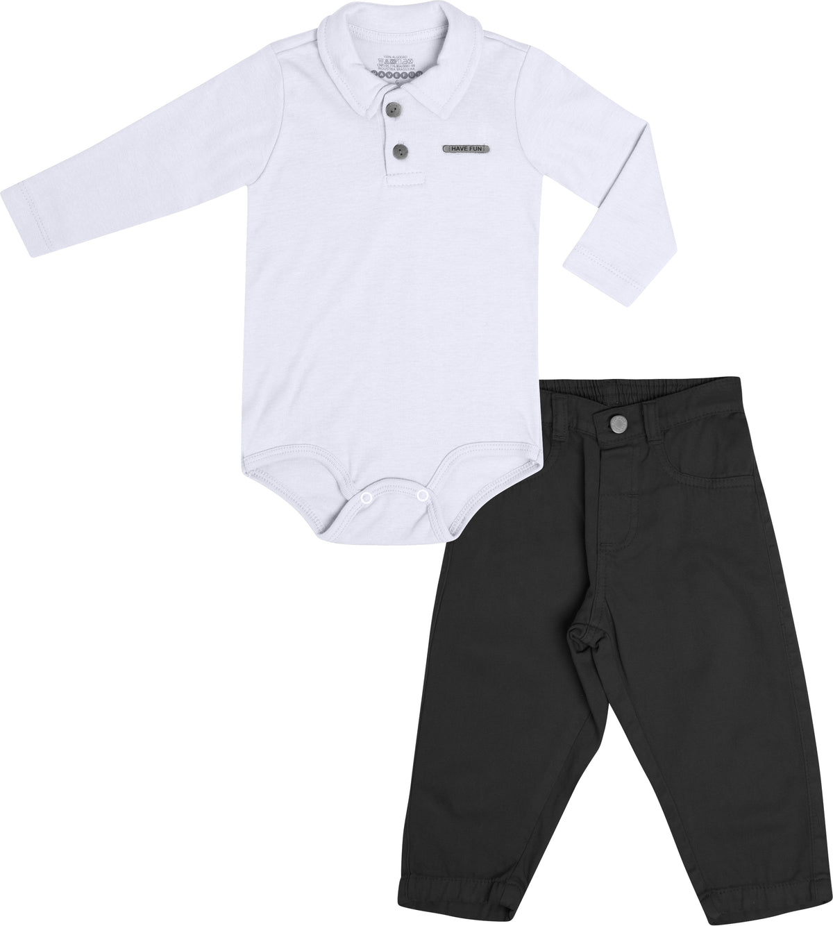 Conjunto Body Suedine e Calça Sarja - HAVE FUN
