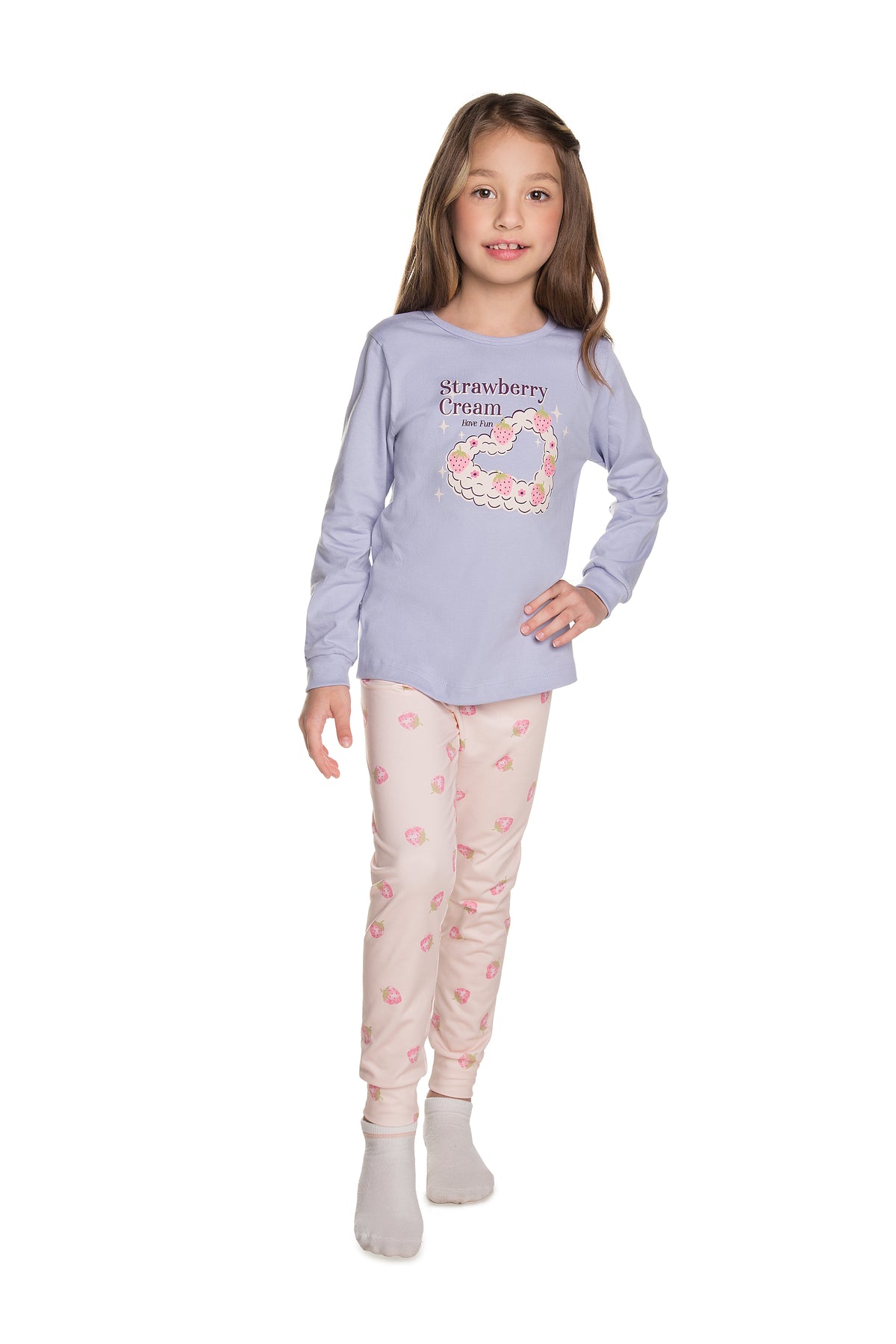 Pijama Longo Meia Malha - HAVE FUN