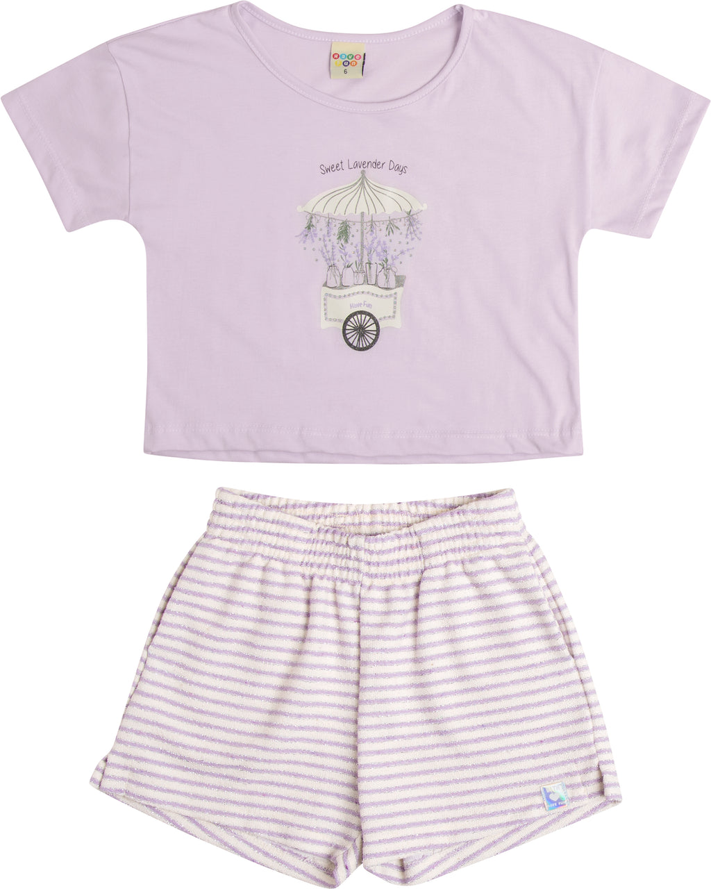 Conjunto Blusa Meia Malha e Short Moletinho Lurex - HAVE FUN