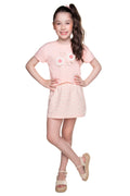 Conjunto Blusa Meia Malha e Short Sarja - HAVE FUN