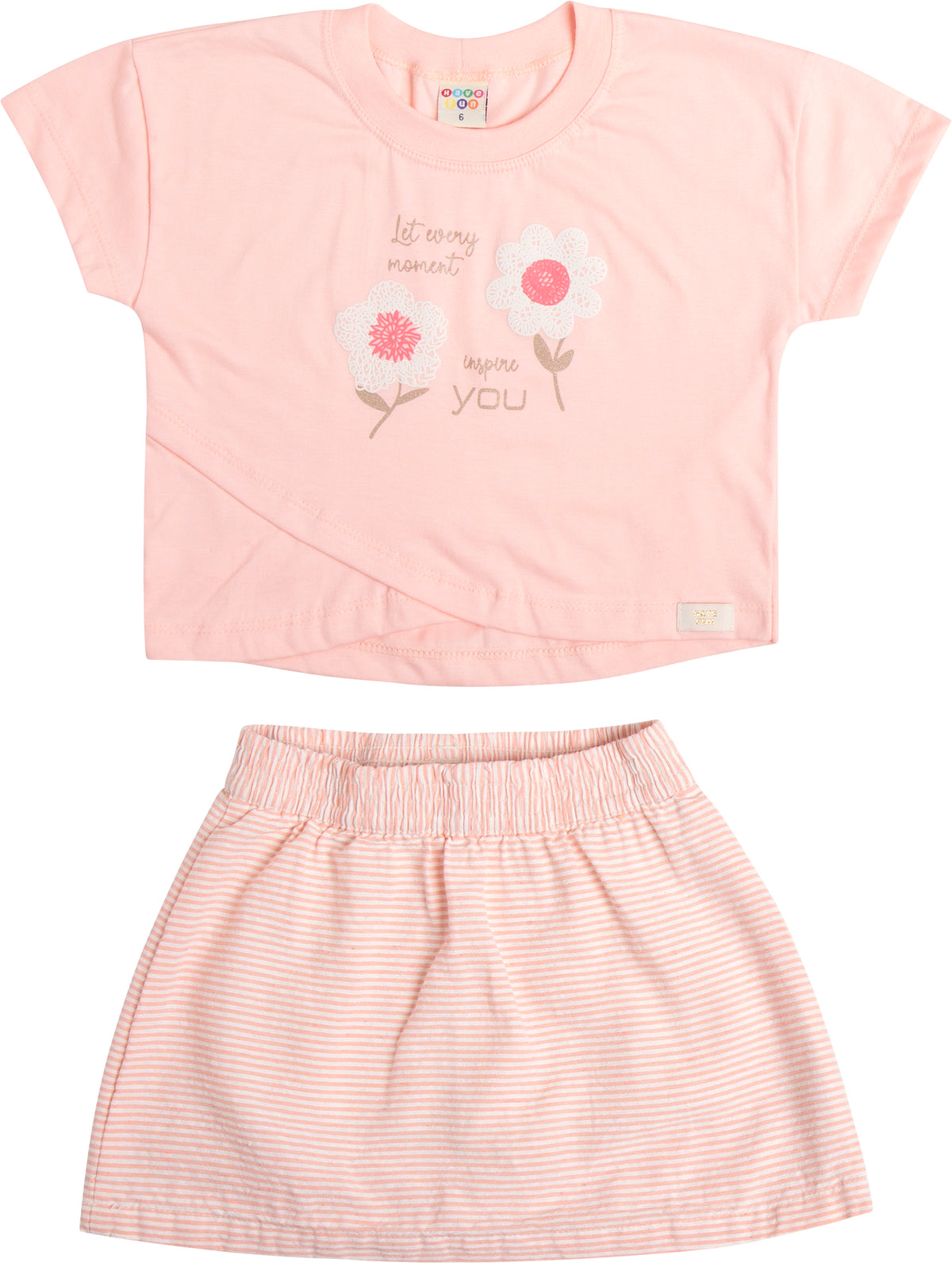 Conjunto Blusa Meia Malha e Short Sarja - HAVE FUN