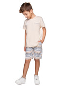 Conjunto Camiseta Meia Malha e Bermuda Linho - HAVE FUN