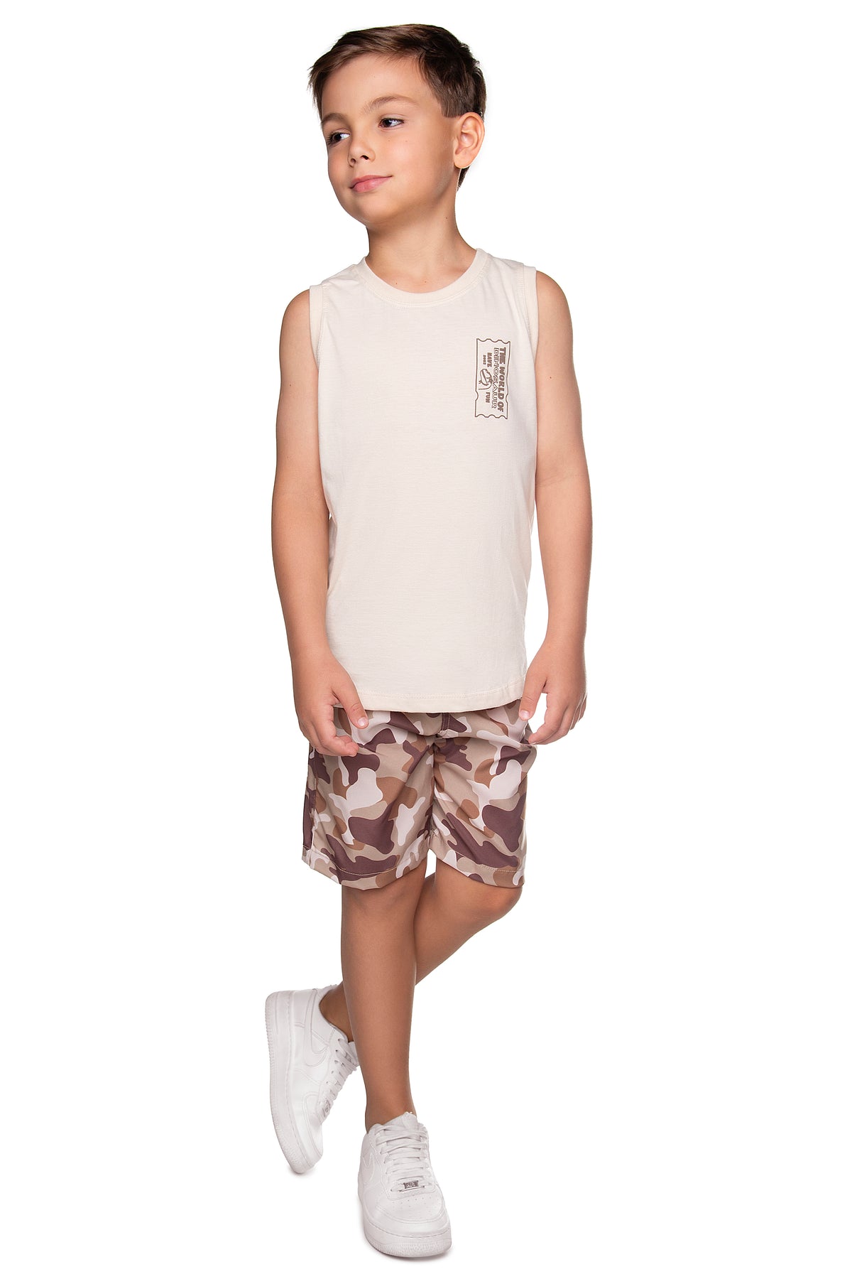 Conjunto Regata Meia Malha e Bermuda Tactel - HAVE FUN