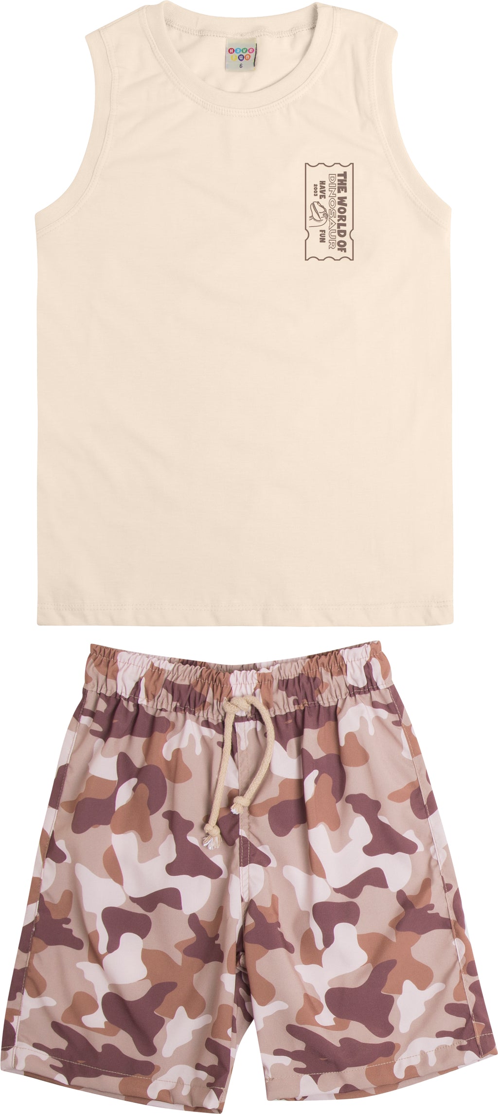 Conjunto Regata Meia Malha e Bermuda Tactel - HAVE FUN