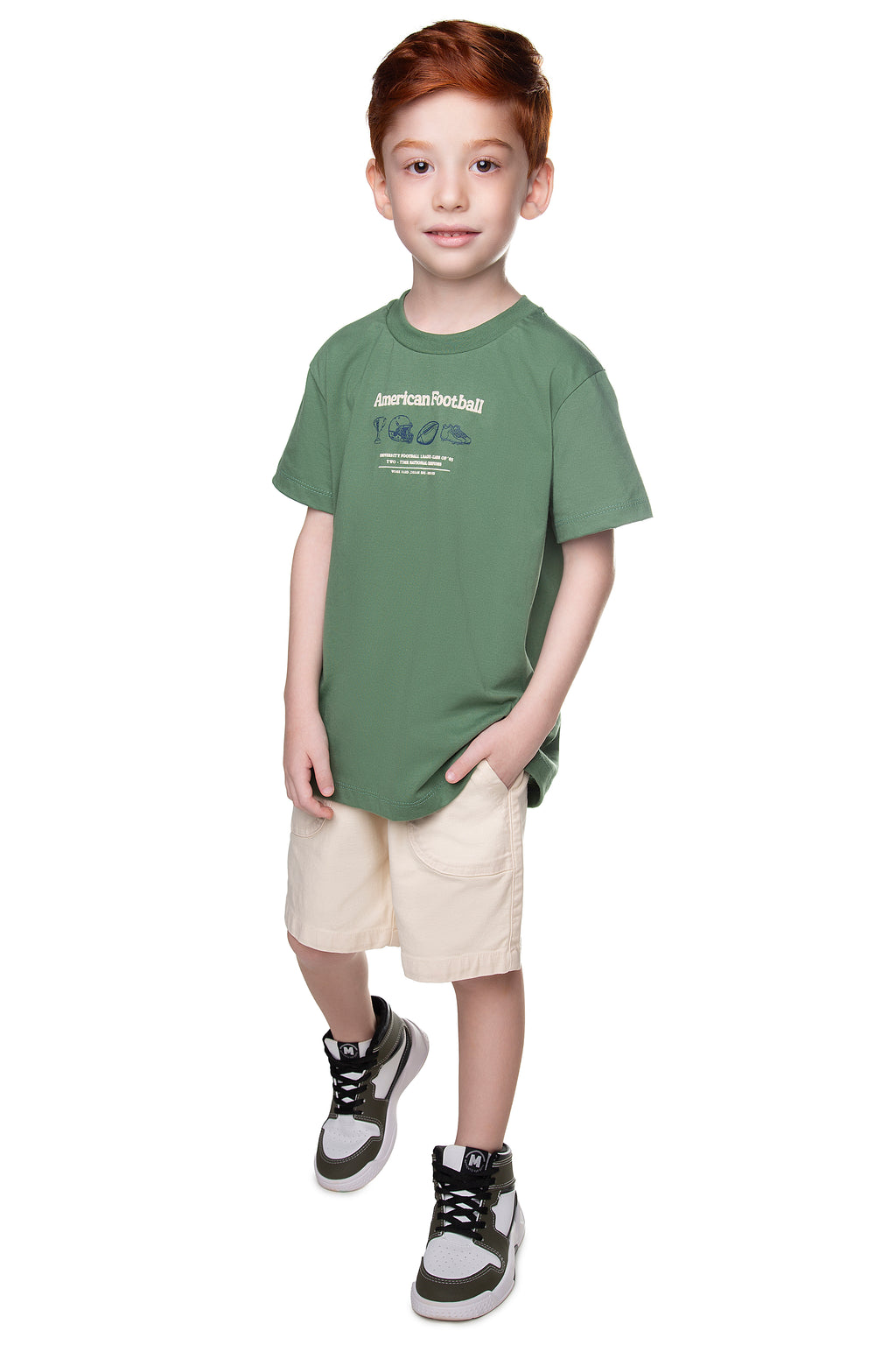Conjunto Camiseta Meia Malha e Bermuda Sarja - HAVE FUN