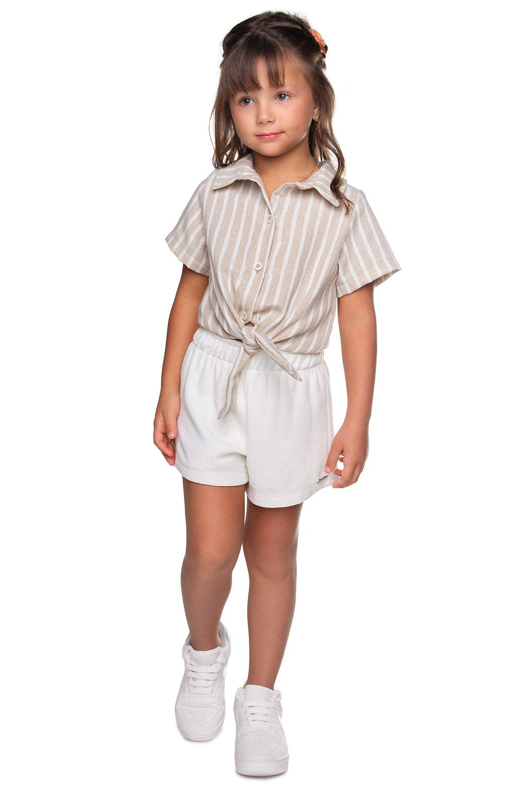 Conjunto Blusa Linho e Short Malha - HAVE FUN