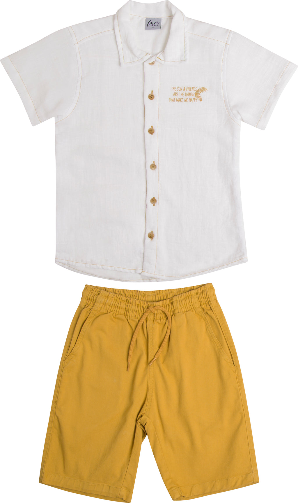 Conjunto Camisa Linho e Bermuda Sarja - HAVE FUN