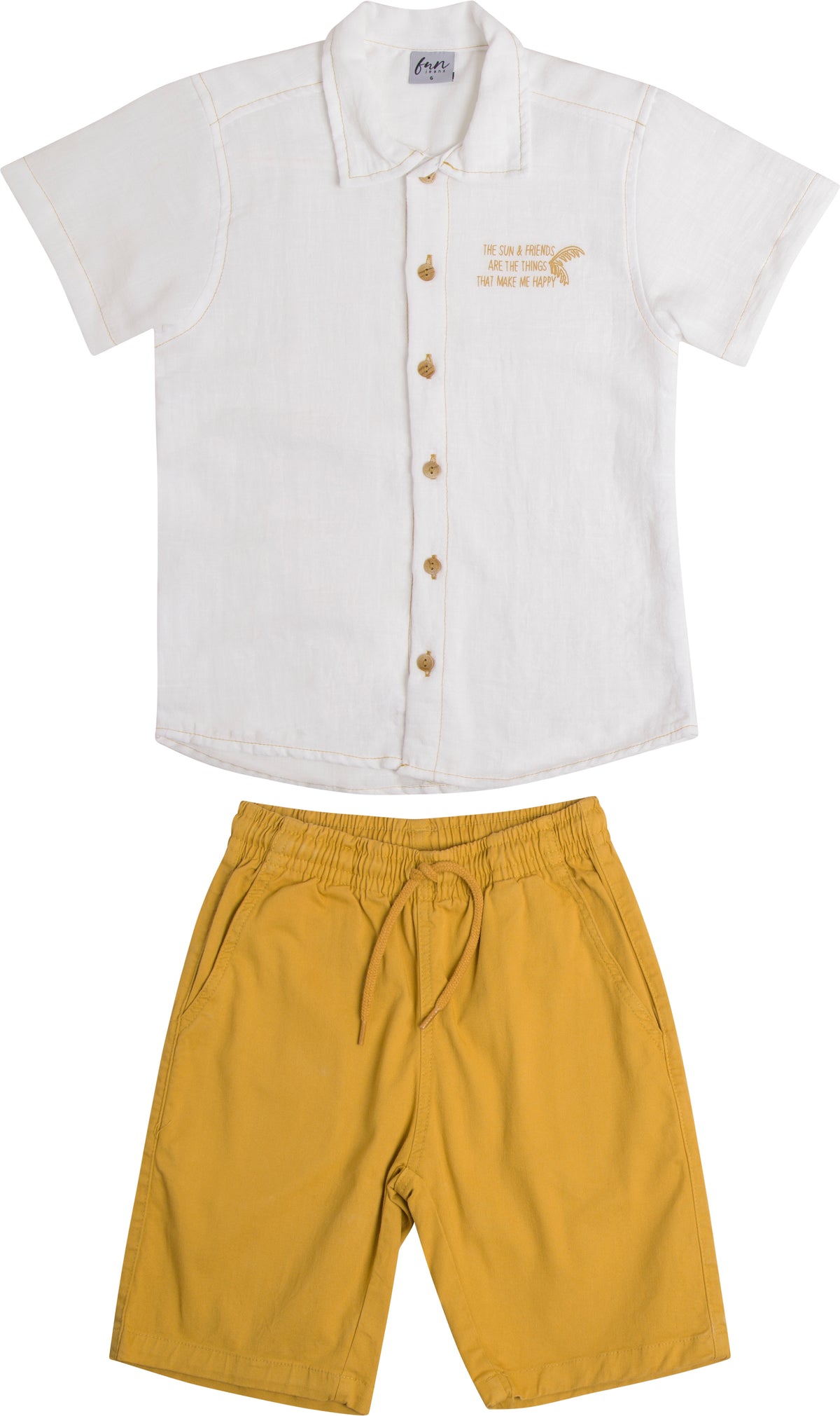Conjunto Camisa Linho e Bermuda Sarja - HAVE FUN