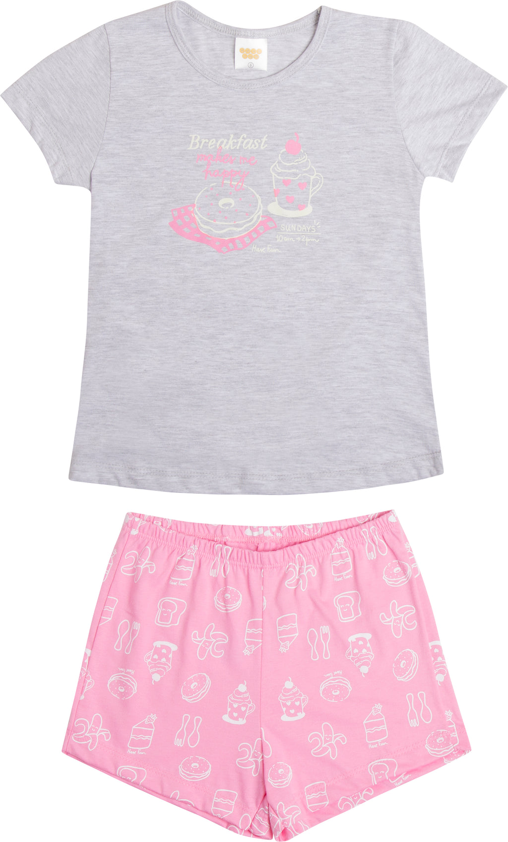 Pijama Curto Meia Malha - HAVE FUN