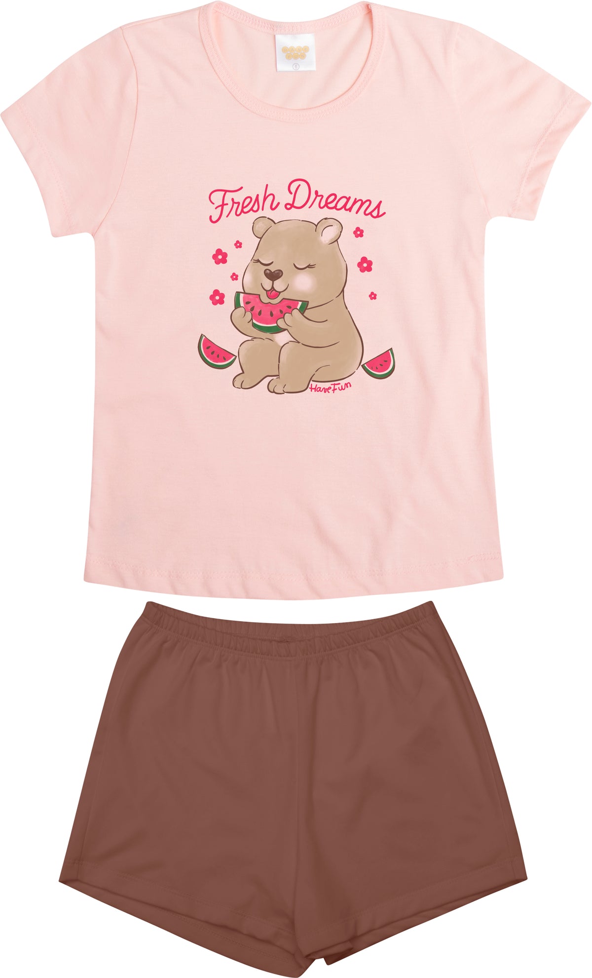 Pijama Curto Meia Malha - HAVE FUN