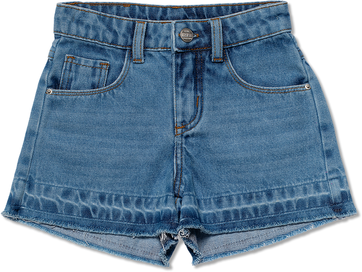 Short Jeans Barra Desfiada - MANIA KIDS