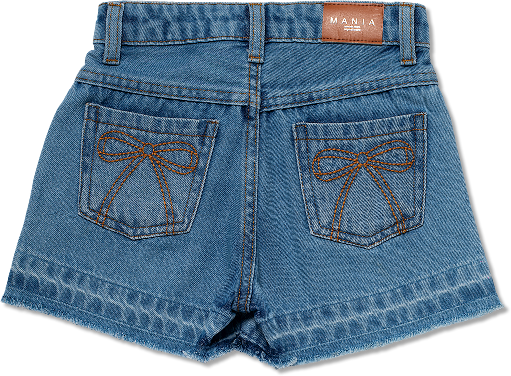 Short Jeans Barra Desfiada - MANIA KIDS