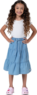 Saia Midi Jeans - MANIA KIDS