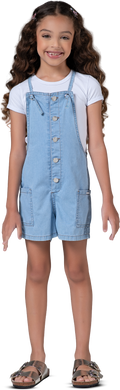 Macaquinho Jeans - MANIA KIDS