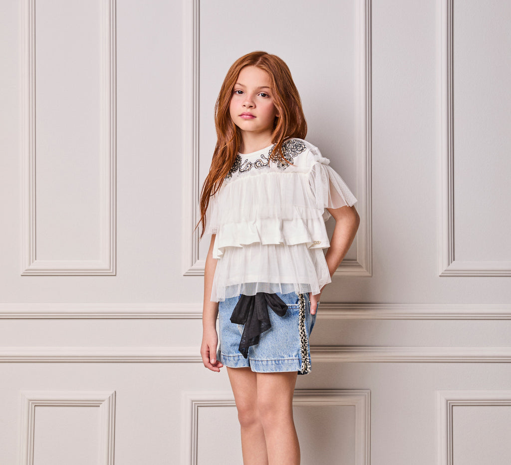 Blusa Babados e Tule - ANIMÊ