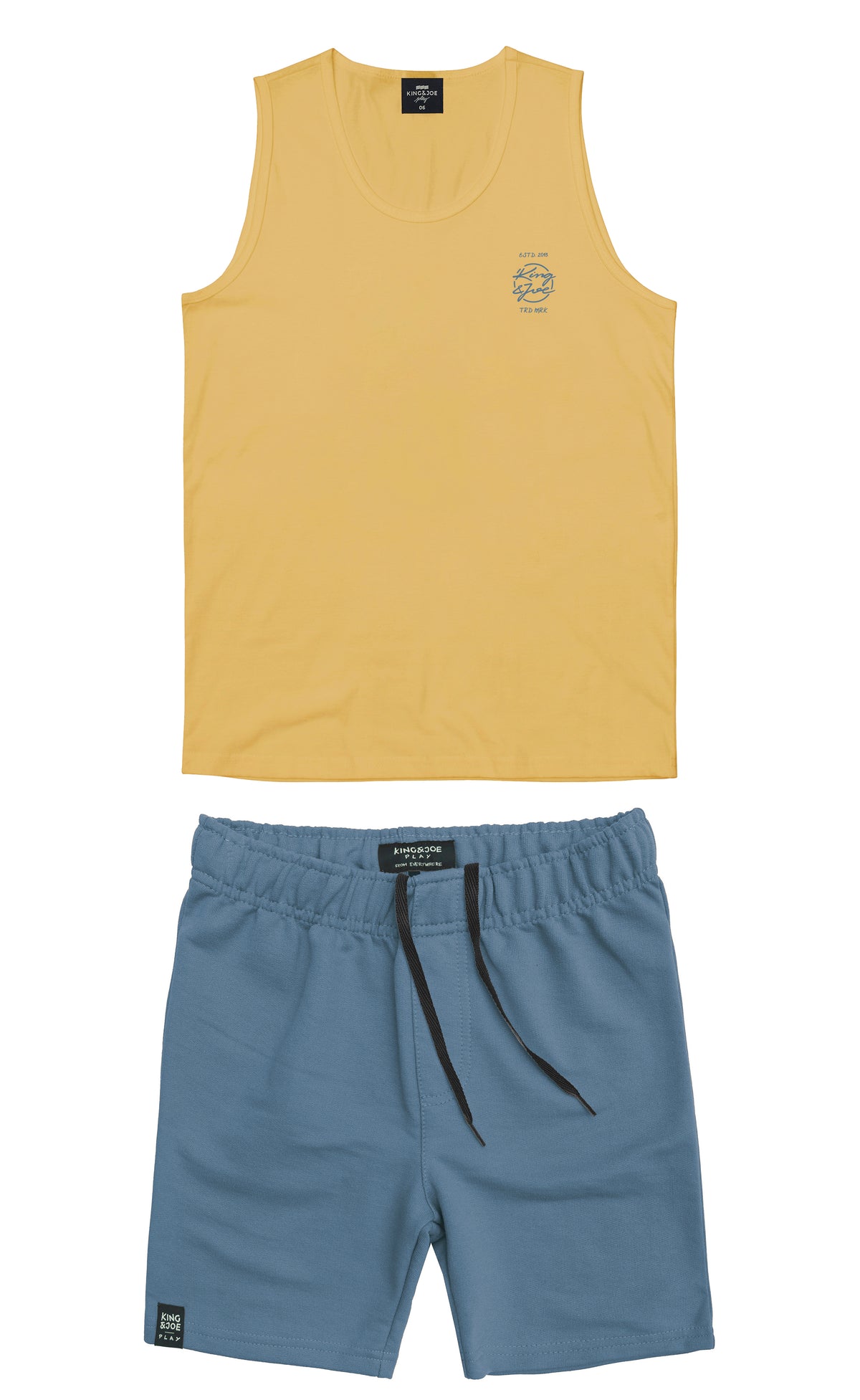 Conjunto Regata Meia Malha e Bermuda Moletom - KING JOE