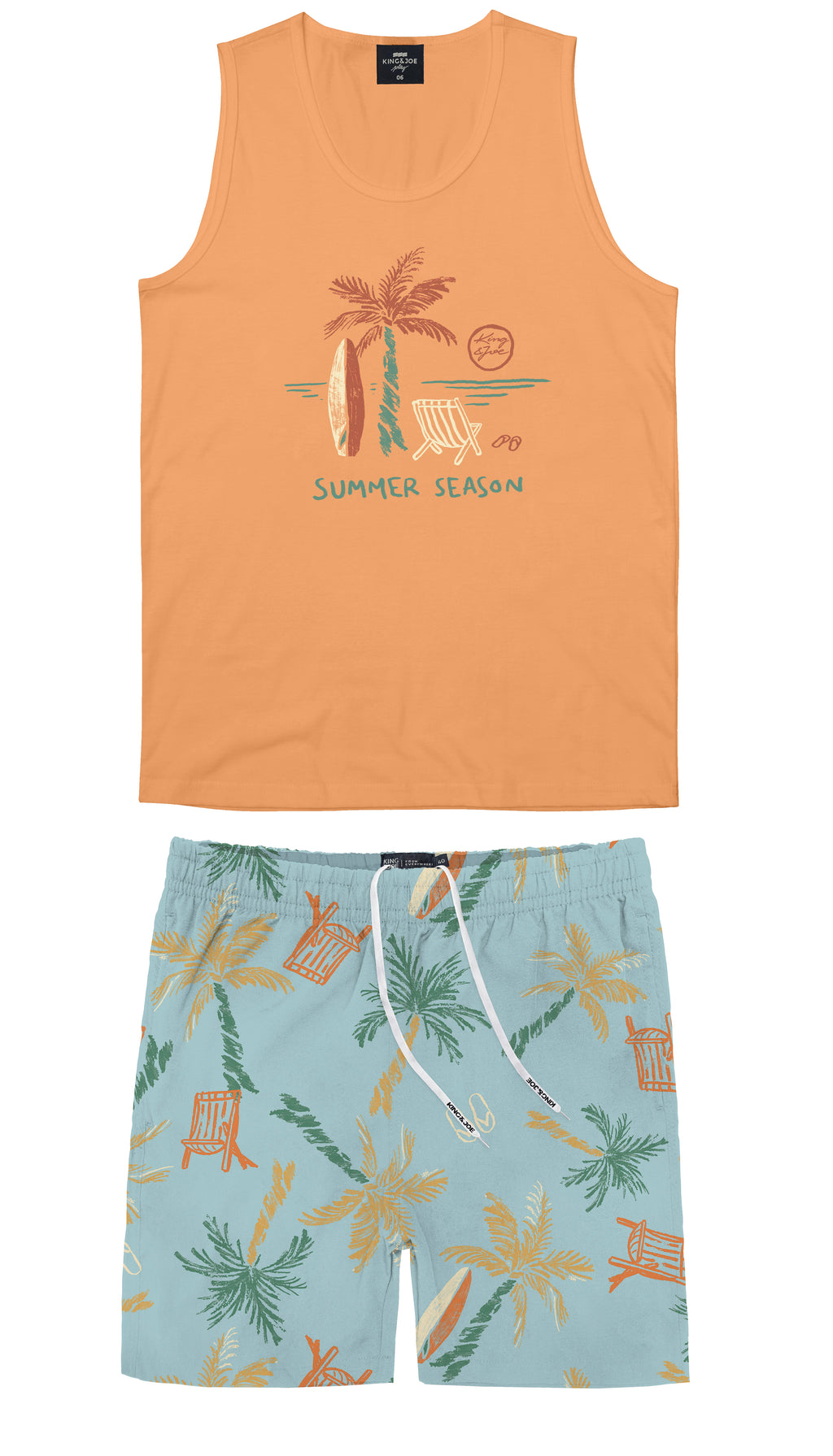 Conjunto Regata Meia Malha e Shorts Nylon - KING JOE