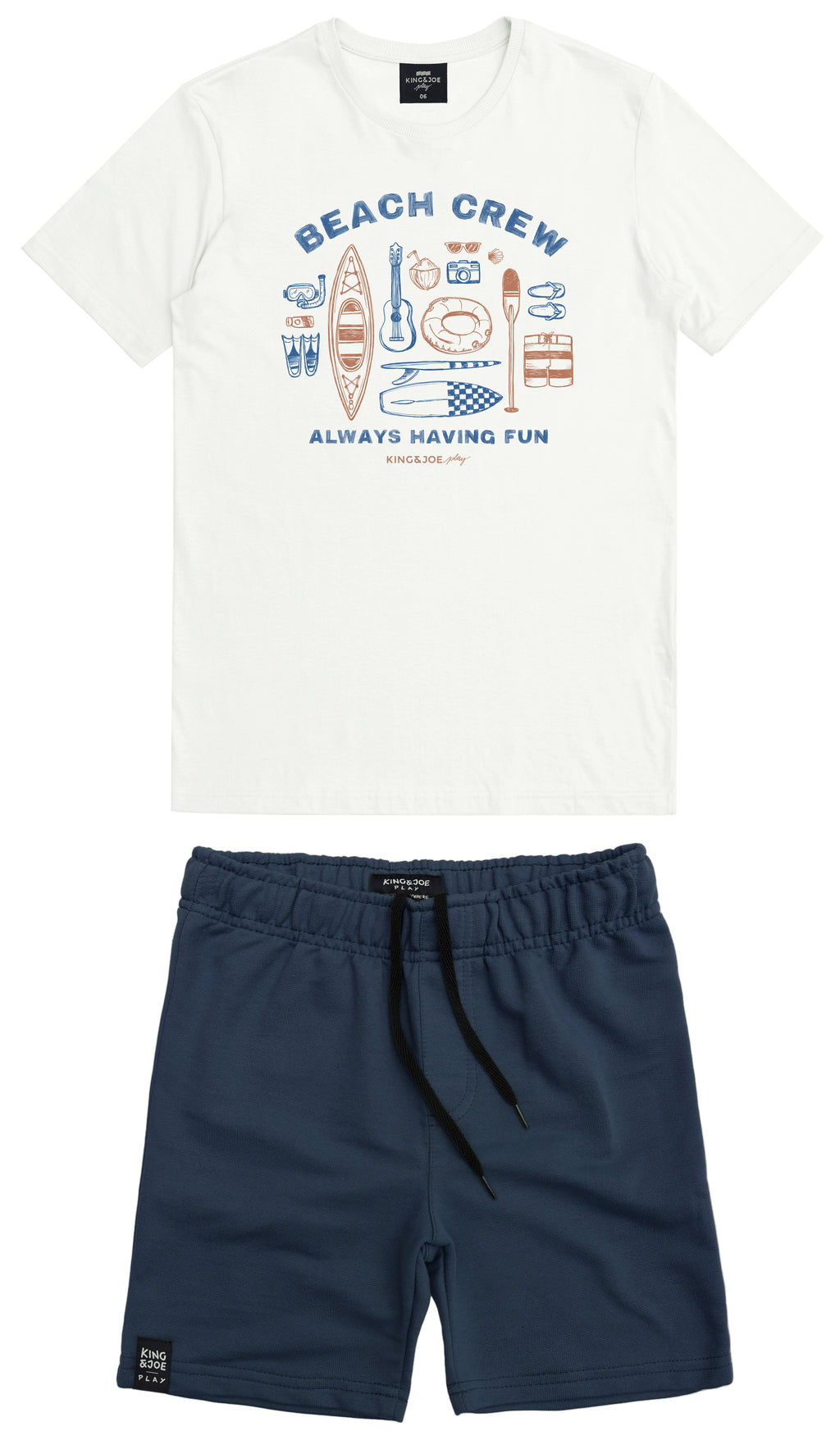 Conjunto Camiseta Meia Malha e Bermuda Moletom - KING JOE