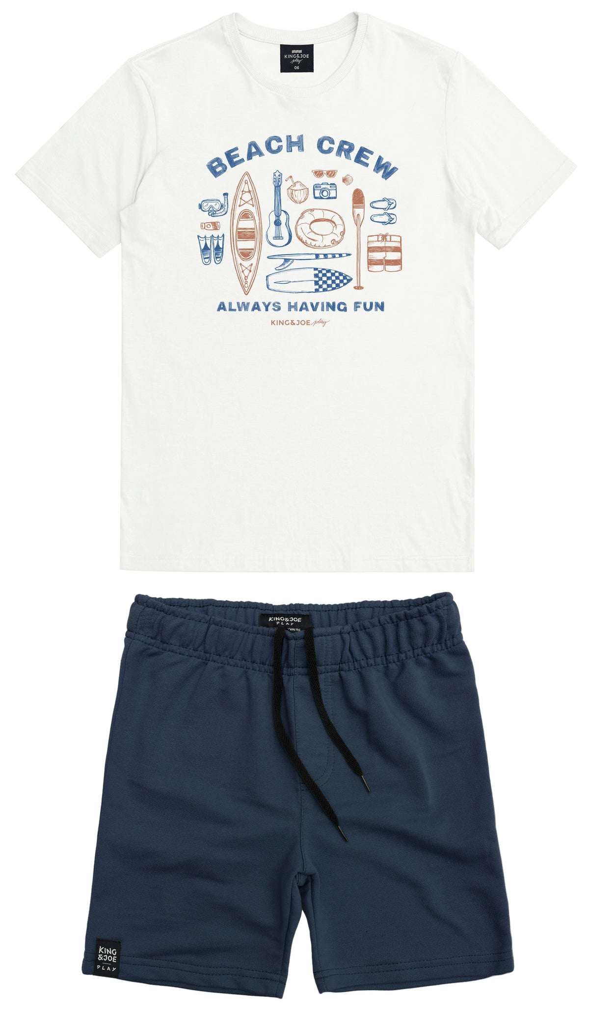 Conjunto Camiseta Meia Malha e Bermuda Moletom - KING JOE