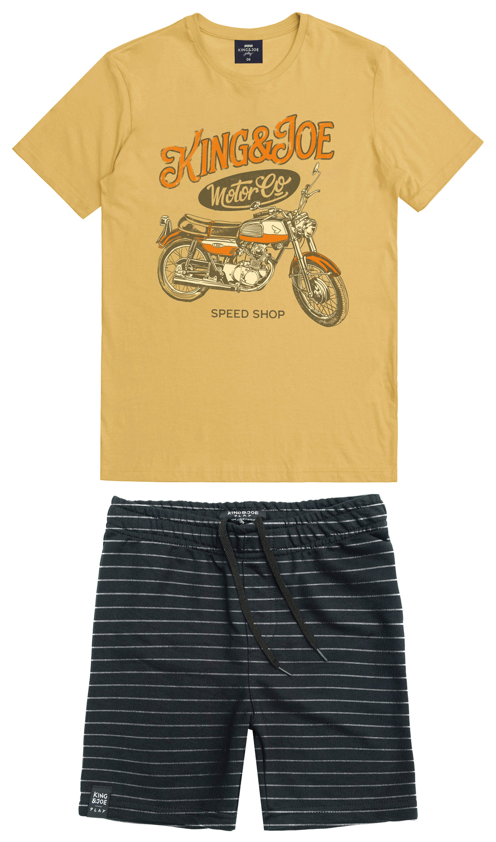 Conjunto Camiseta Meia Malha e Bermuda Moletom - KING JOE