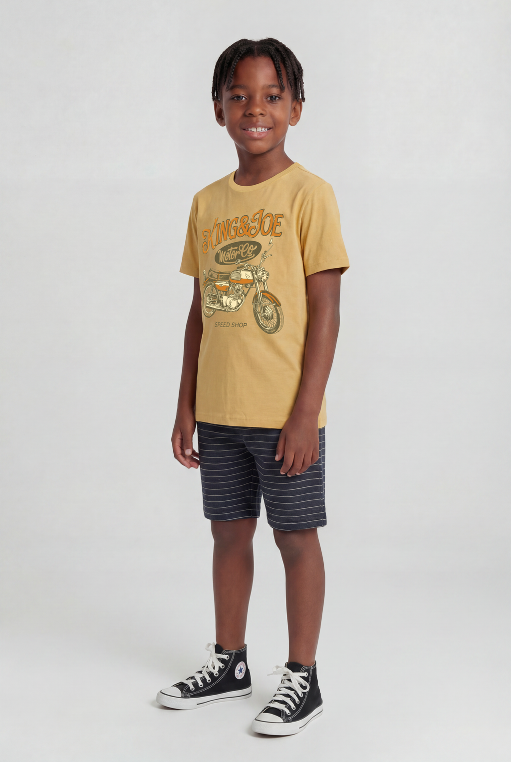 Conjunto Camiseta Meia Malha e Bermuda Moletom - KING JOE