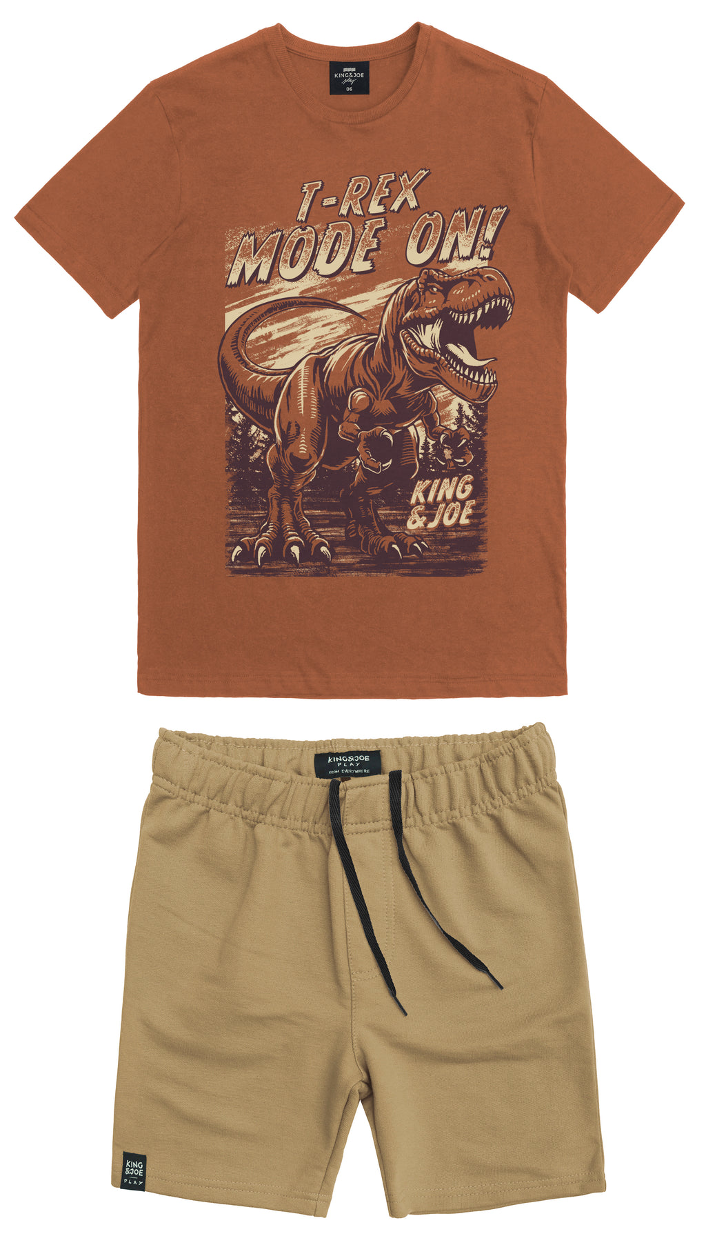 Conjunto Camiseta Meia Malha e Bermuda Moletom - KING JOE