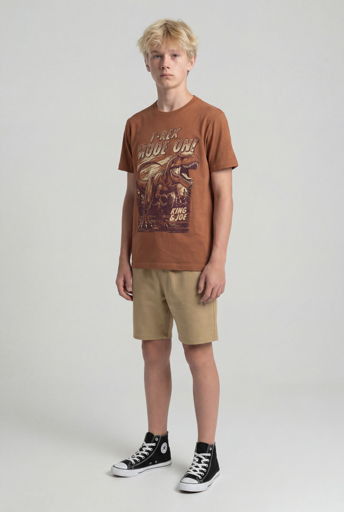 Conjunto Camiseta Meia Malha e Bermuda Moletom - KING JOE