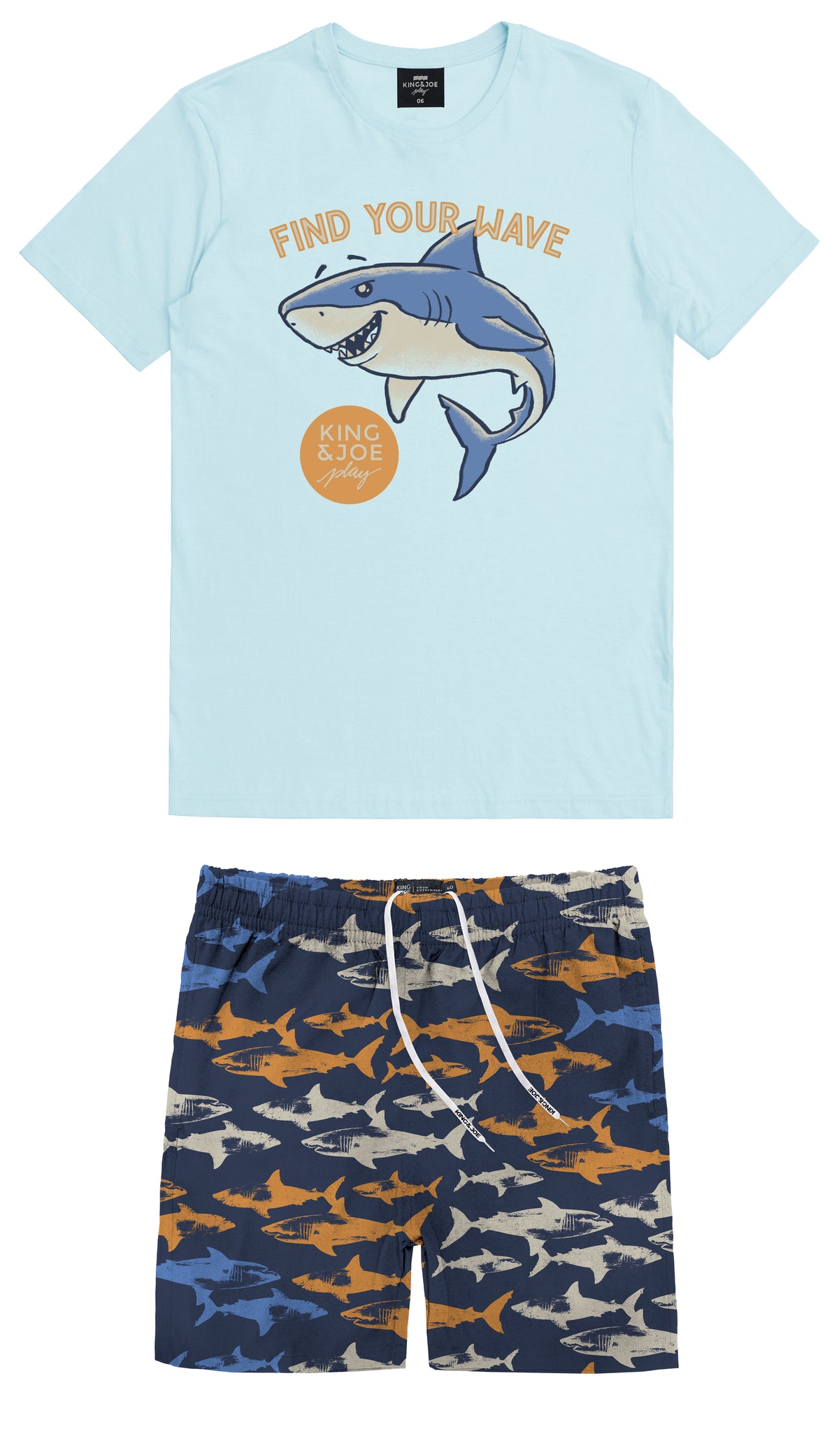 Conjunto Camiseta Meia Malha e Short Nylon - KING JOE