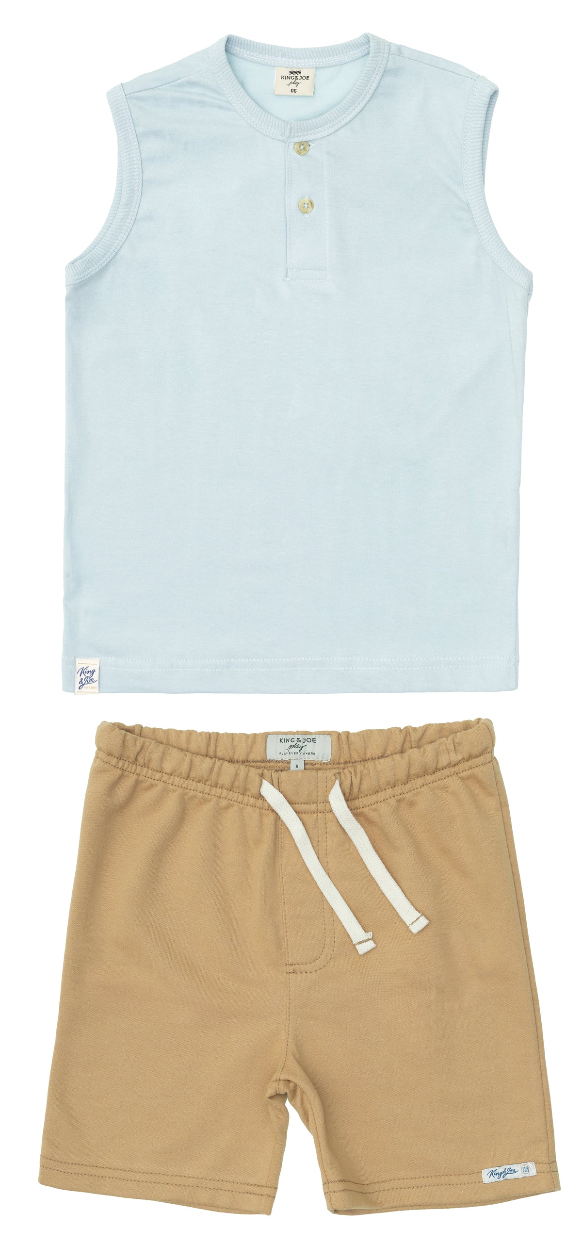 Conjunto Regata Meia Malha e Bermuda Moletom - KING JOE