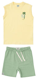 Conjunto Regata Meia Malha e Bermuda Moletom - KING JOE