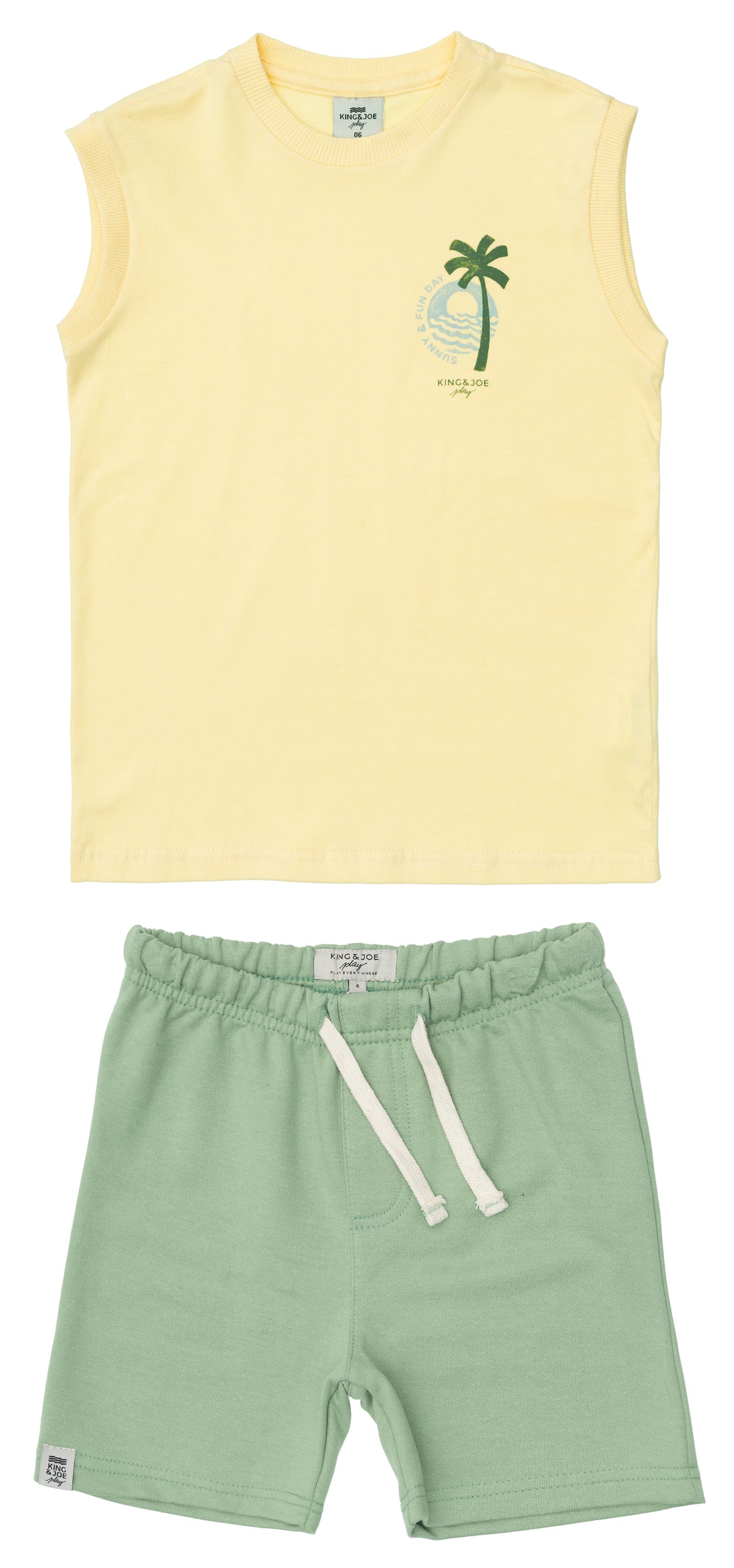 Conjunto Regata Meia Malha e Bermuda Moletom - KING JOE